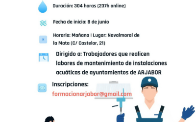 Formación ARJABOR: Curso GRATUITO de Mantenimiento de Piscinas y Otras Instalaciones Acuáticas.